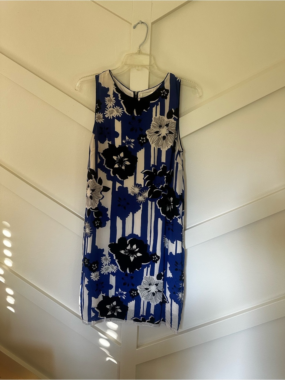 Maeve Royal Blue and Black Floral Mini Dress